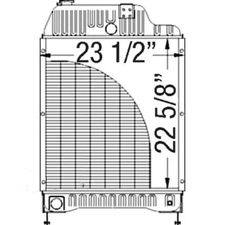 Aftermarket Northern 211002 Radiator 4-Row Fits Massey Ferguson 8120 Tractor F044 3778285M91
